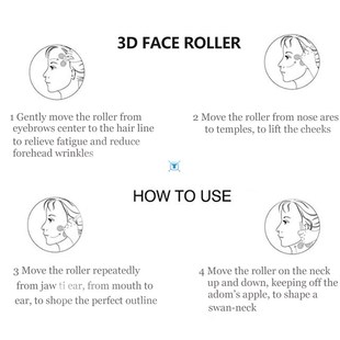 Face Mass Massager Shape Body Full Thin Rotate 360 Roller