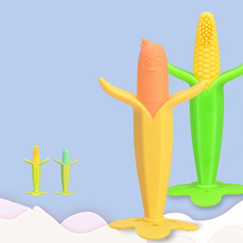 极速Baby Teethers Banana Corn Penguin Shape Baby Teething Pa