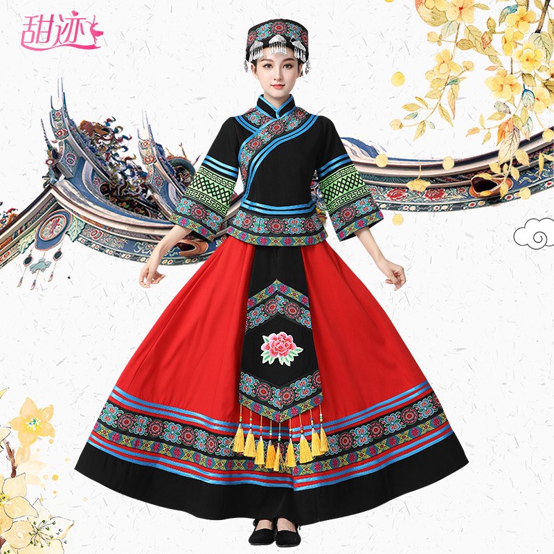 好货三月三少数民族服装女广西壮服土家族苗族彝族侗瑶族衣服壮族