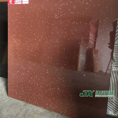 瓷砖全红抛光砖红金点印度红大门砖800X800红麻石地砖旗台砖