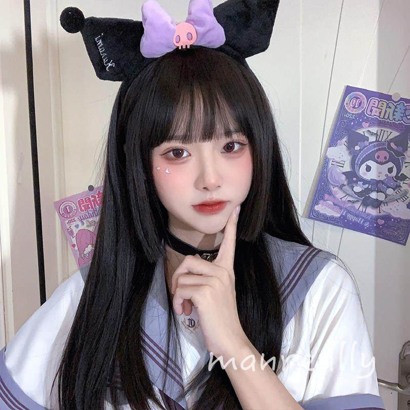 假发女长直发气质少女日式公主切软妹黑色姬发减龄长发全头套