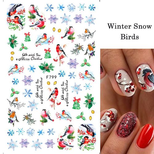 1Sheet Black Snake 3D Nail Art Decals Sticker Anime Eyes Gri