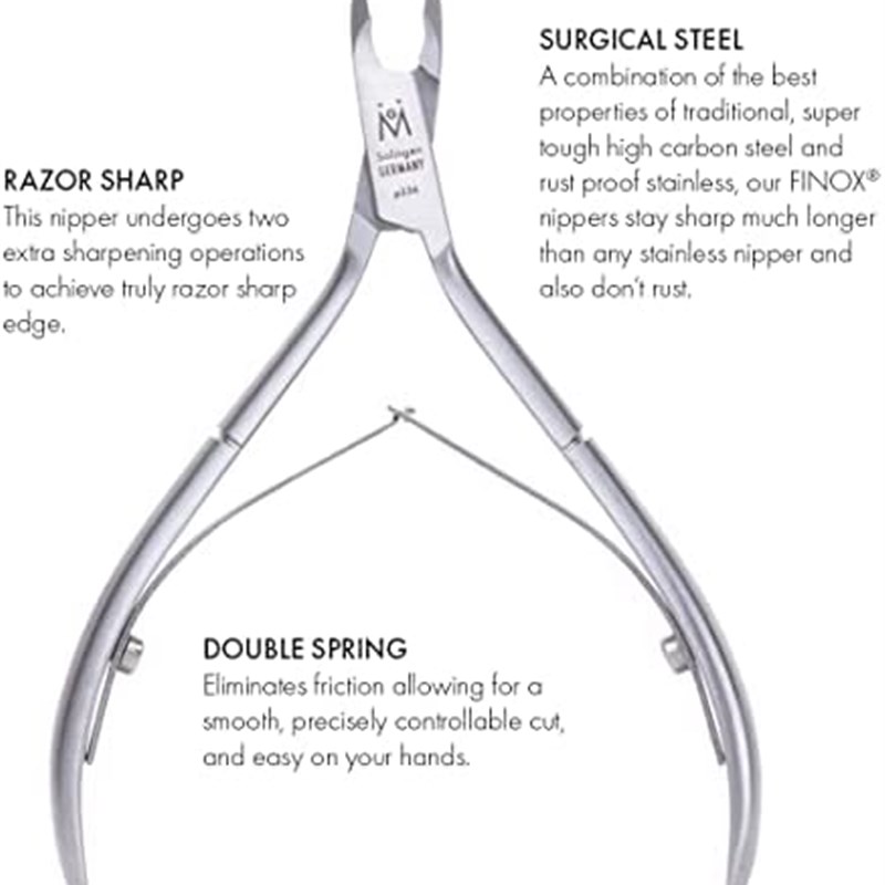 GERMANIKURE Luxury Cuticle Nipper in Leather Case  Double Sh