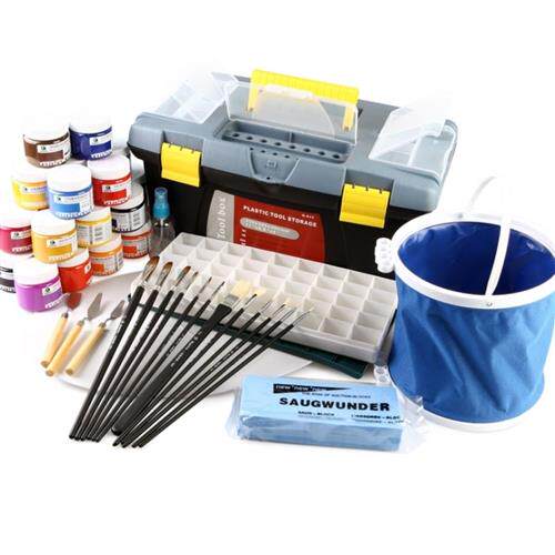 极速马利水粉颜料套装100ml罐装12色学生用专业美术生专用24色画