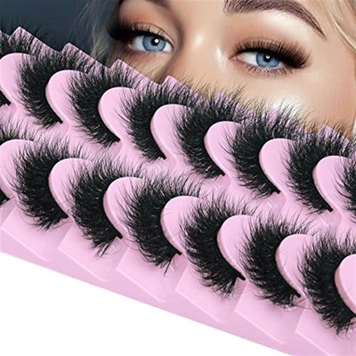 wiwoseo Fox Eye Lashes Extension Strip Eyelashes Fluffy Wisp