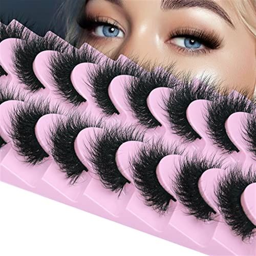 wiwoseo Fox Eye Lashes Extension Strip Eyelashes Fluffy Wisp