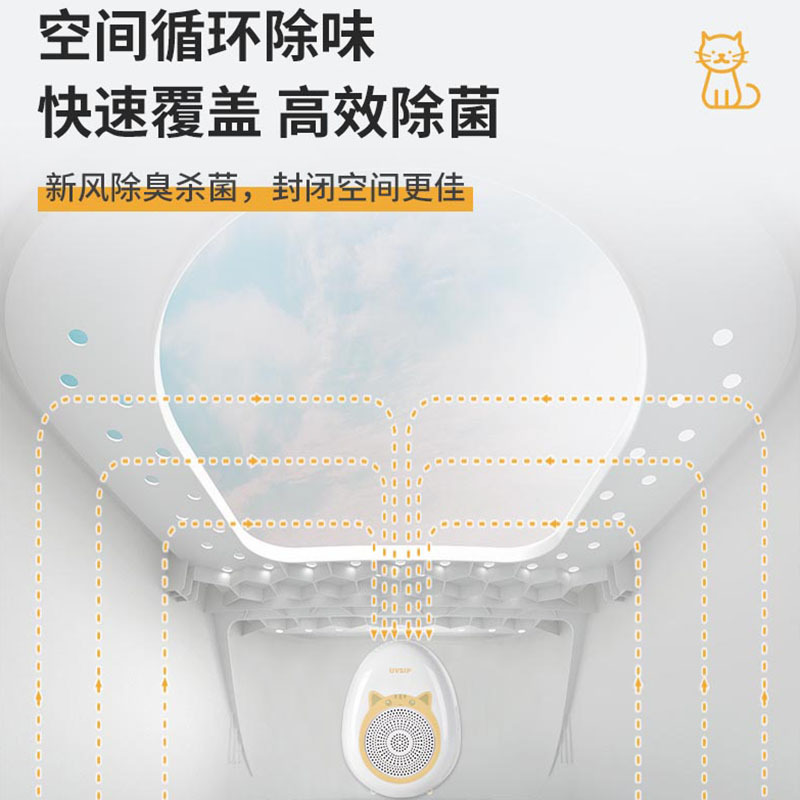 宠物除味器新风空气净化负子离猫E砂盆去味窝氧除臭机猫臭祛味