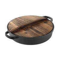 Cast Iron Skillet Non-stick Frying Pan Cooking Pot Restauran thumbnail 2