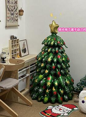 会发光的圣诞树气球圣诞节装饰商场店铺场景布置氛围感充气摆件