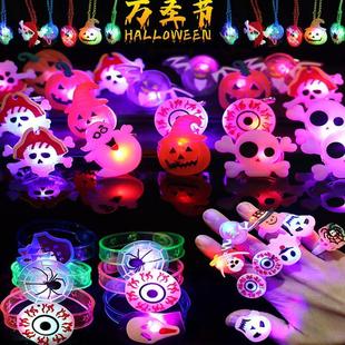 圣诞节项链发光万圣节胸针手表戒指直销万圣节圣诞节闪光D3