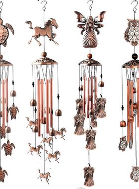 跨境商品动物风铃挂饰创意庭院花园装饰金属铃铛挂件礼物亚马逊