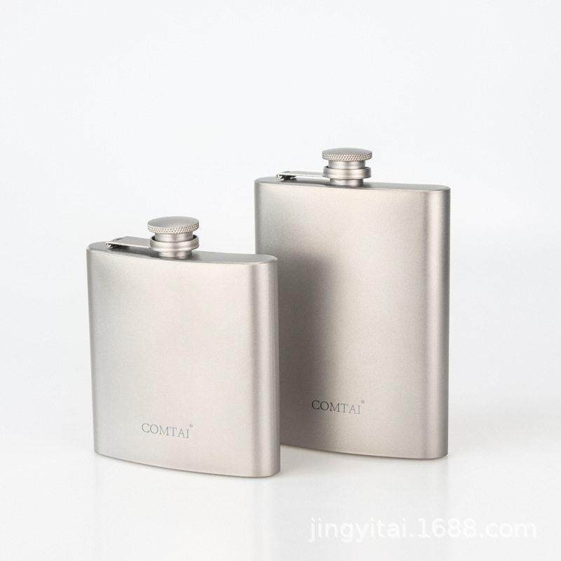 COMTAI纯钛酒壶随身携带方形酒户外旅行档酒具轻奢复古200ml