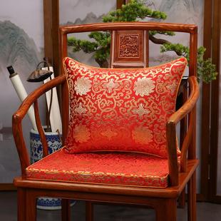 中式红木椅子坐垫实木沙发茶座餐圈椅官帽太师椅座垫乳胶棕垫定做