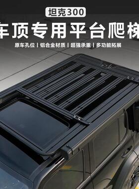 坦克300坦克400车顶行李架框侧帐爬梯改装拓展平台行李架帐篷AW款