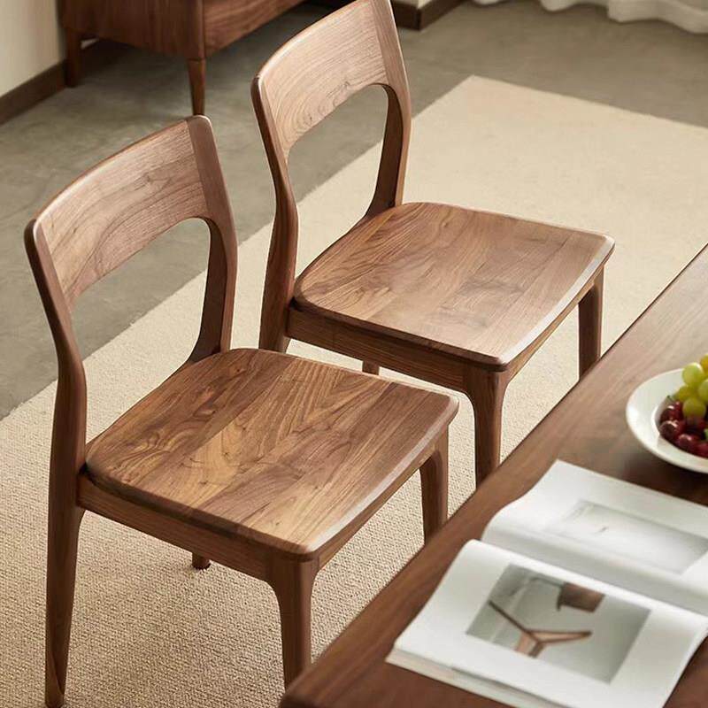 白蜡木餐椅现代简约家用2025新款实木椅子靠背椅凳子无扶手餐桌椅