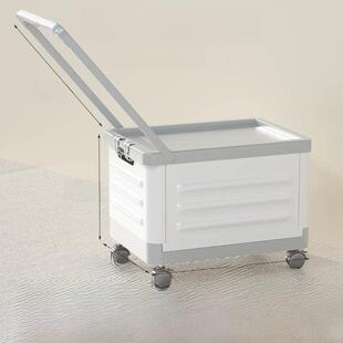 收纳书箱拉杆小推车带轮子可折叠教室装高中学生书本整理储物箱子