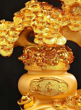 发财树摆件招财摇钱树聚宝盆客厅电视柜收银台装饰品店铺开业礼物