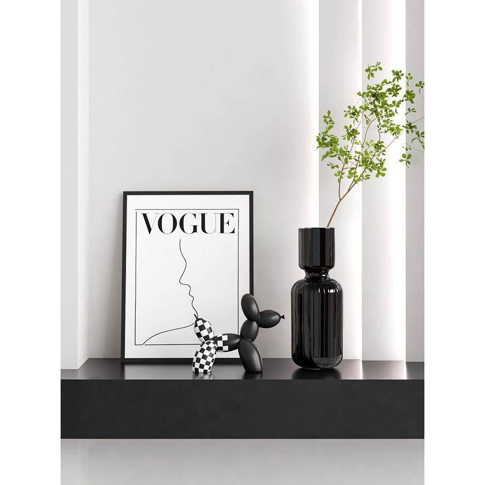 电视柜台面摆件插花瓶绿植高级感轻奢客厅壁龛悬空入户玄关装饰品