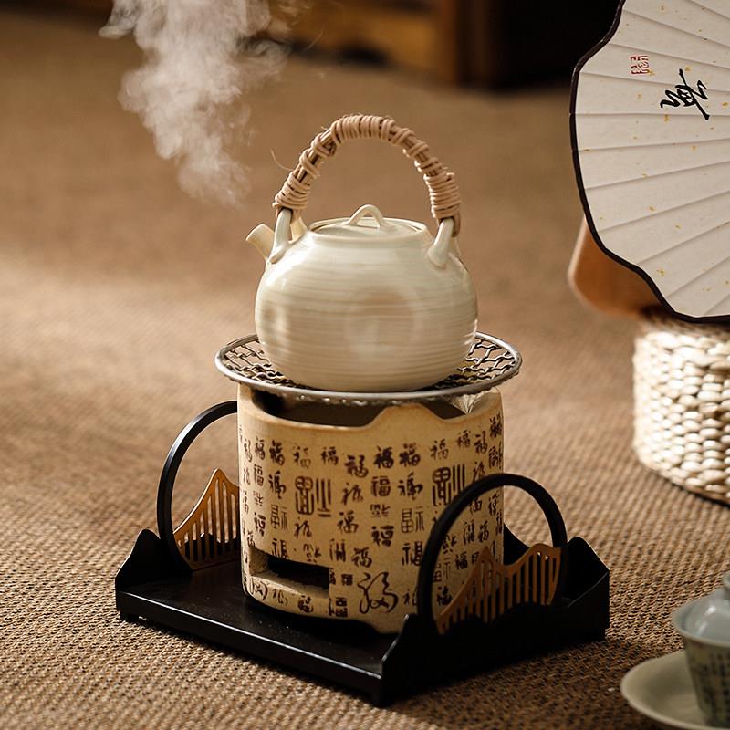 2023新款中式围炉煮茶煮茶器一人家用煮茶炉网红煮奶茶烤火炉套装