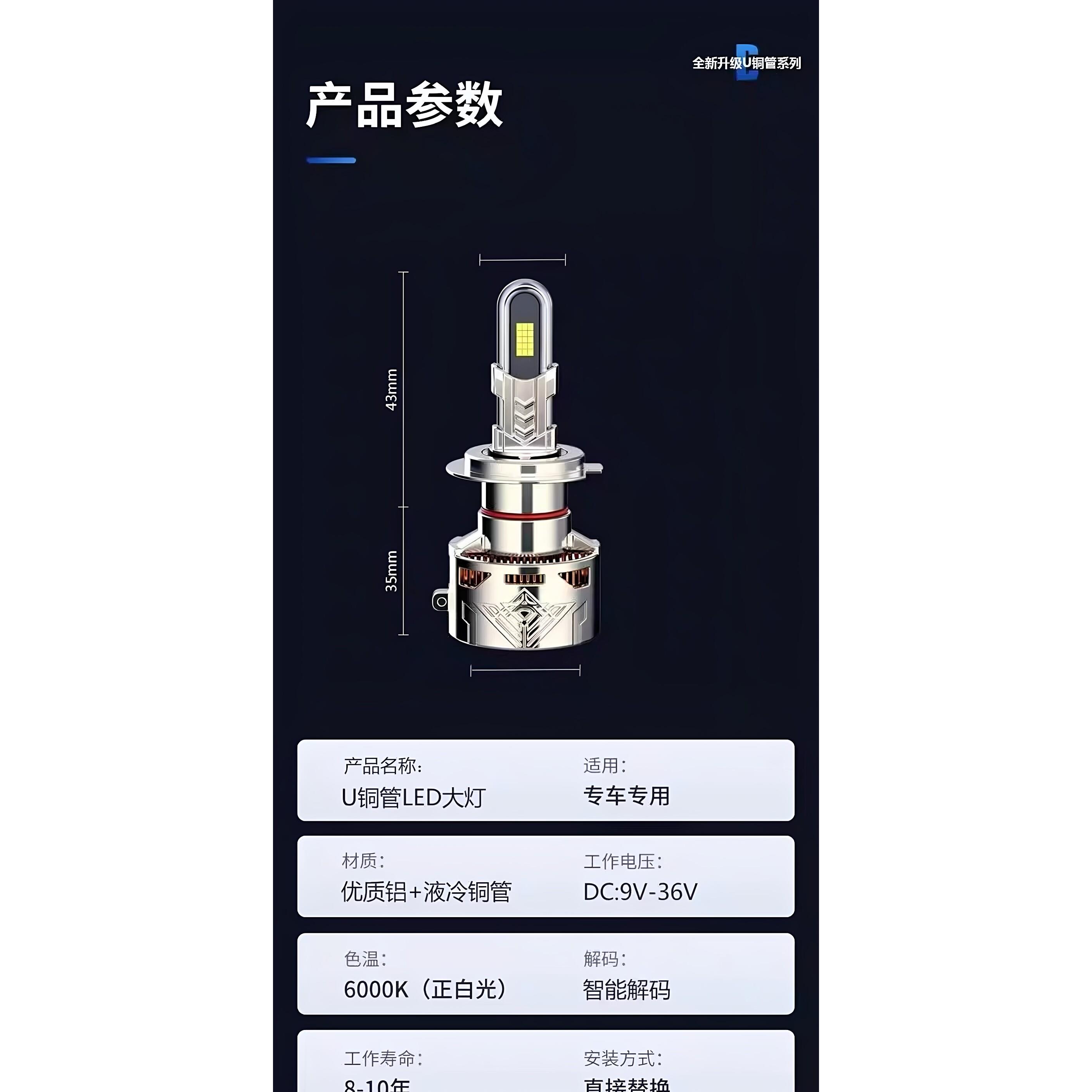 机车LED客厅灯H4透镜LED车灯客厅灯透镜改装灯三色爆闪app控制汽
