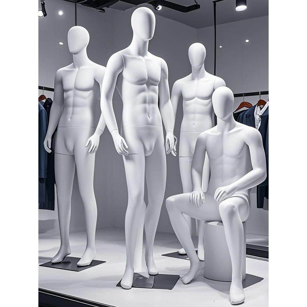 高档男模特道具全身人台服装店橱窗展示架假人男装店模特架
