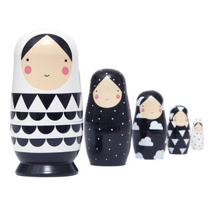 1 Set Wooden Russian Nesting Doll Matryoshka Dolls for Child