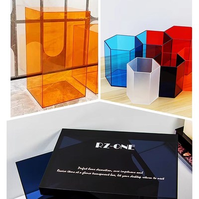 彩色亚克力板展示盒定制尺寸加工切割收纳盒防尘罩广告礼品盒定制