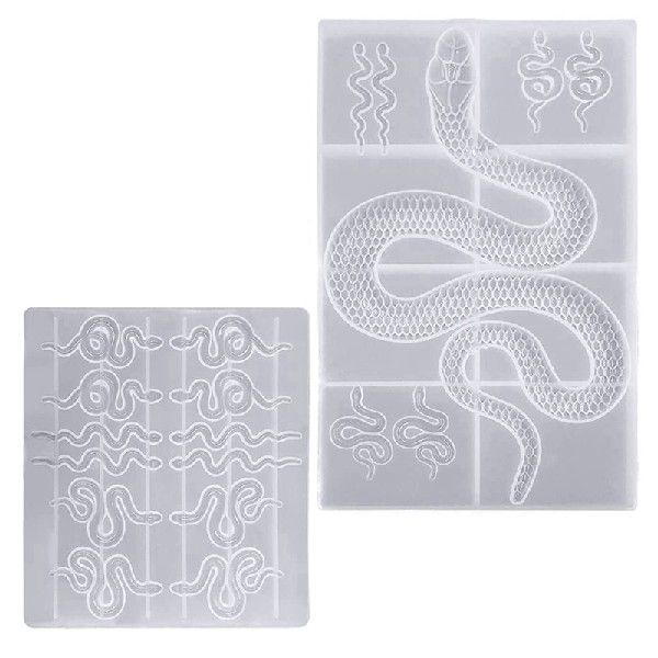 2 PCS Earring Silicone Mould Serpentine Resin Mould For DIY