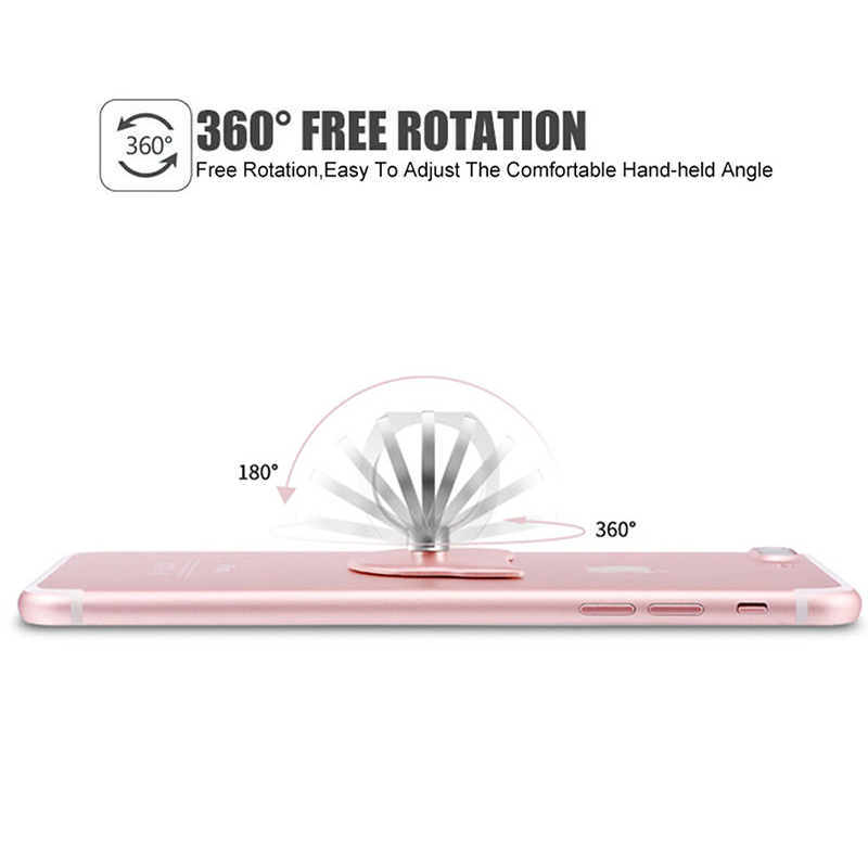 Cell Phone Ring Holder Stand 360 Degree Rotation Clear Fin