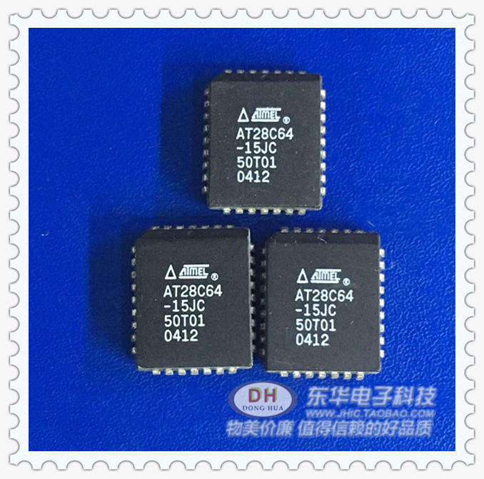 IC集成块AT28C64B-15JC PLCC32封装实物实拍 现货IC配单配套