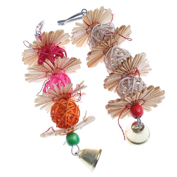 1PC Colorful Parrot Chew Strands Bite Teeth Griding Ball