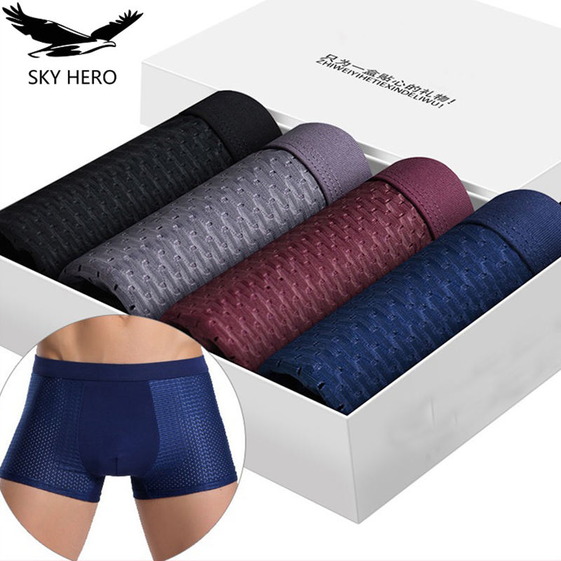 4pcs/Lot Mens Panties Male Underpants Man Pack Shorts Boxer