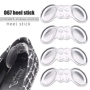 1pair Heel Grips Stickers Clear Gel High-Heel Insoles Repair