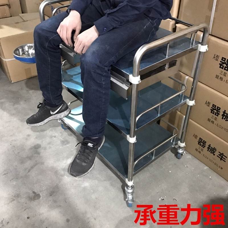 不锈钢监护仪推车病房实验室用车操作台抢救手术室器械护士车。