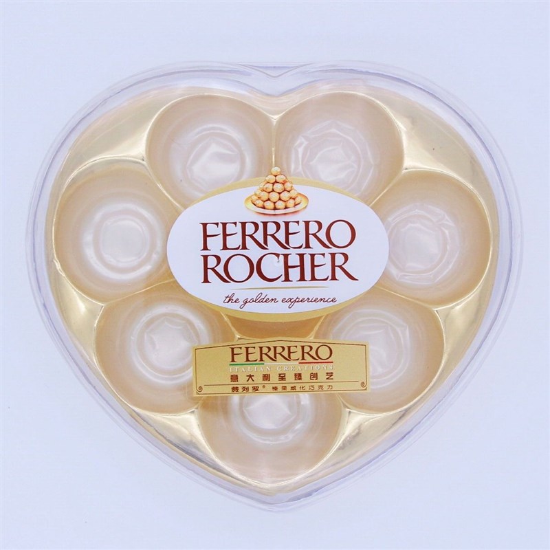 新款Ferrero8粒装包装盒送老师送女友伴手礼塑料喜糖盒心形礼盒