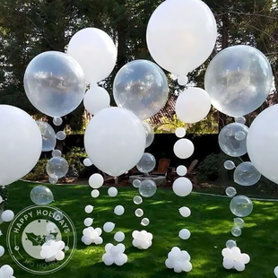 5-36inch Big Matte White Latex Balloons Macarone Color Infla