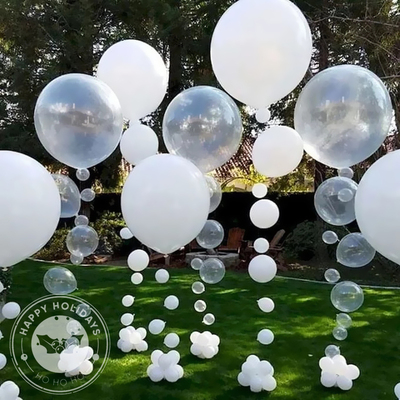 5-36inch Big Matte White Latex Balloons Macarone Color Infla