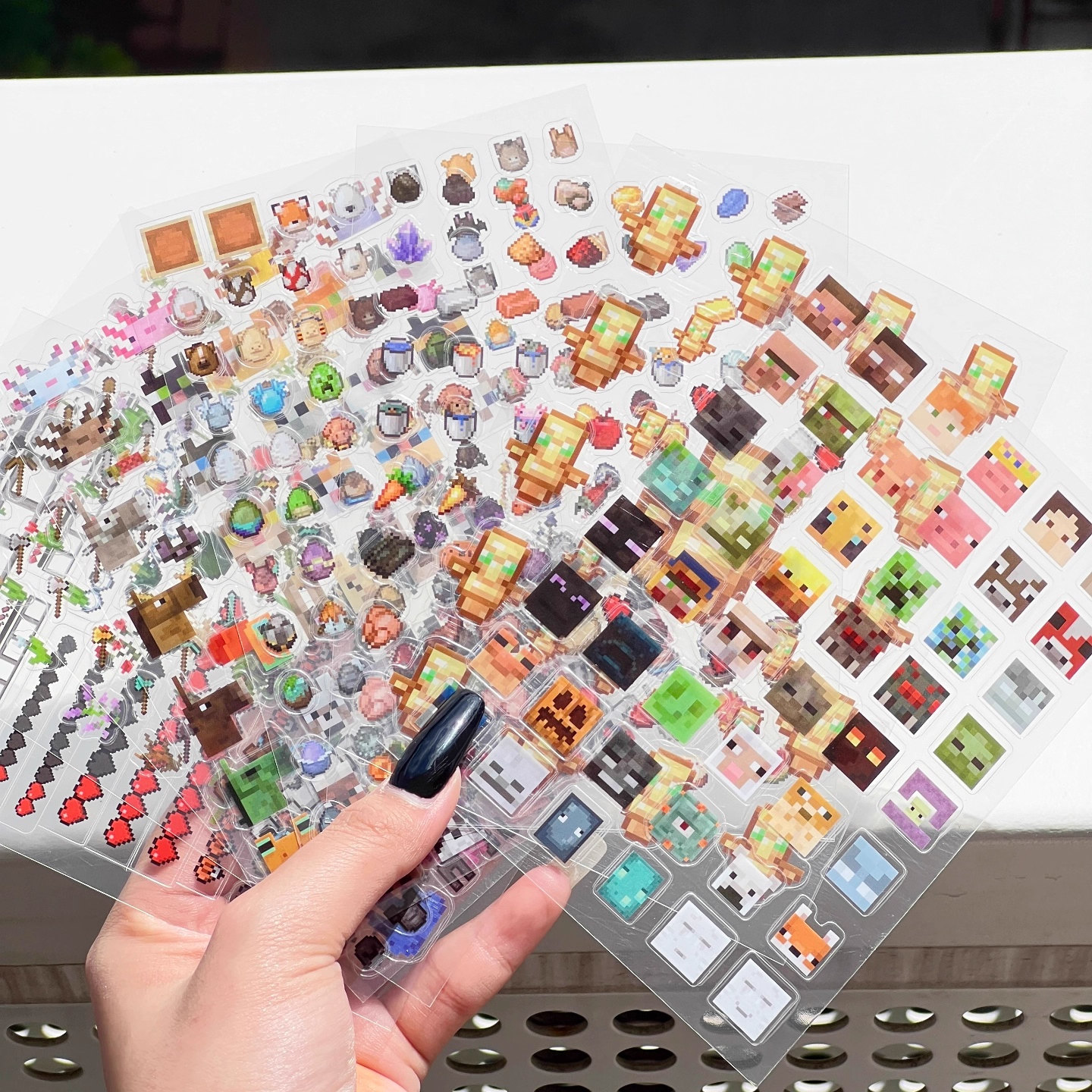 我的世界像素风贴纸游戏方块素材防水贴二次元游戏周边装饰小贴画