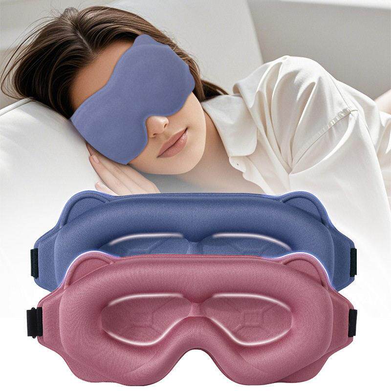 跨境热销3d立体遮光眼罩女午休旅行睡眠专用不漏光深凹槽护眼罩