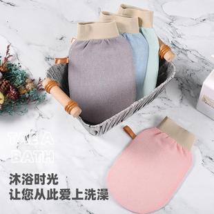 搓澡巾搓泥去角质家用洗澡巾多色可选双面磨砂单片搓澡巾可悬