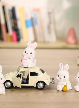 创意可爱软萌少女心糯米兔摆件家居客厅桌面装饰乔迁新居礼物礼品