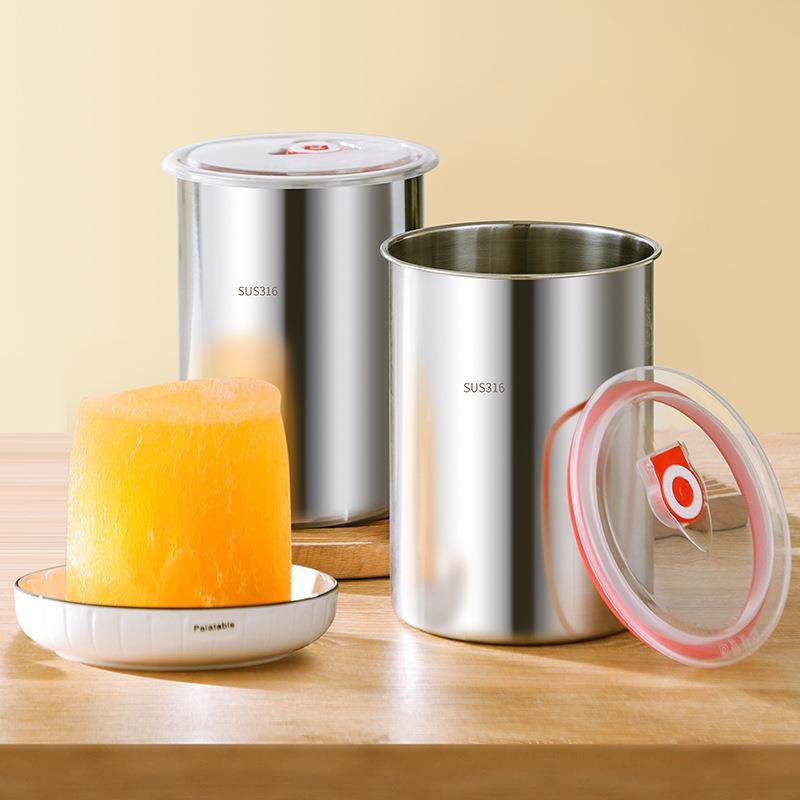 绵绵冰砖专用桶加厚不锈钢刨冰机雪粉桶商用摆摊保冷冰柱圆形模具