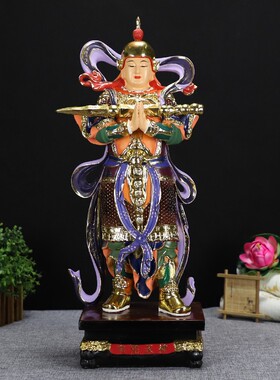 好货88厘米关公韦驮像佛像伽蓝韦驮菩萨中式树脂玻璃钢家居佛堂摆