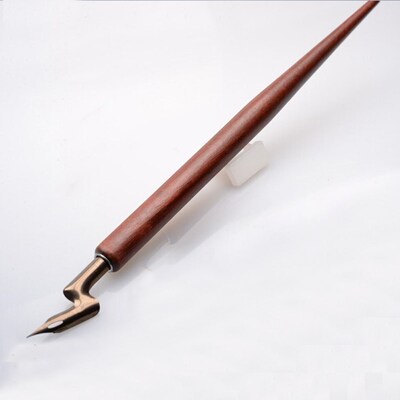 极速Antique Wooden Gothic Elbow Dip Pen Handwriting Calligra