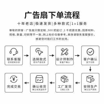 好货小扇子广告定制100把塑料pp团扇子定做印字logo宣传单创意定