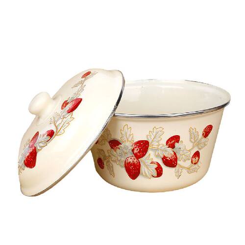 好货Bowl Enamel Bowls Enamelware Oil Basin Serving Container