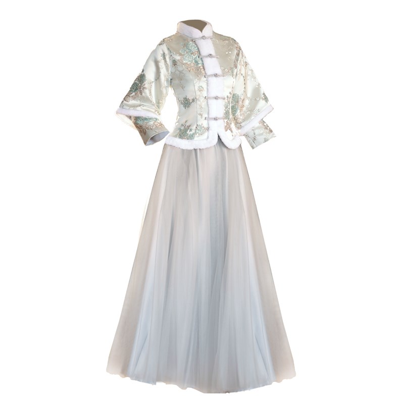 中式伴娘服2024秋冬新款姐妹礼服小个子高级感缎面长袖加厚伴娘团