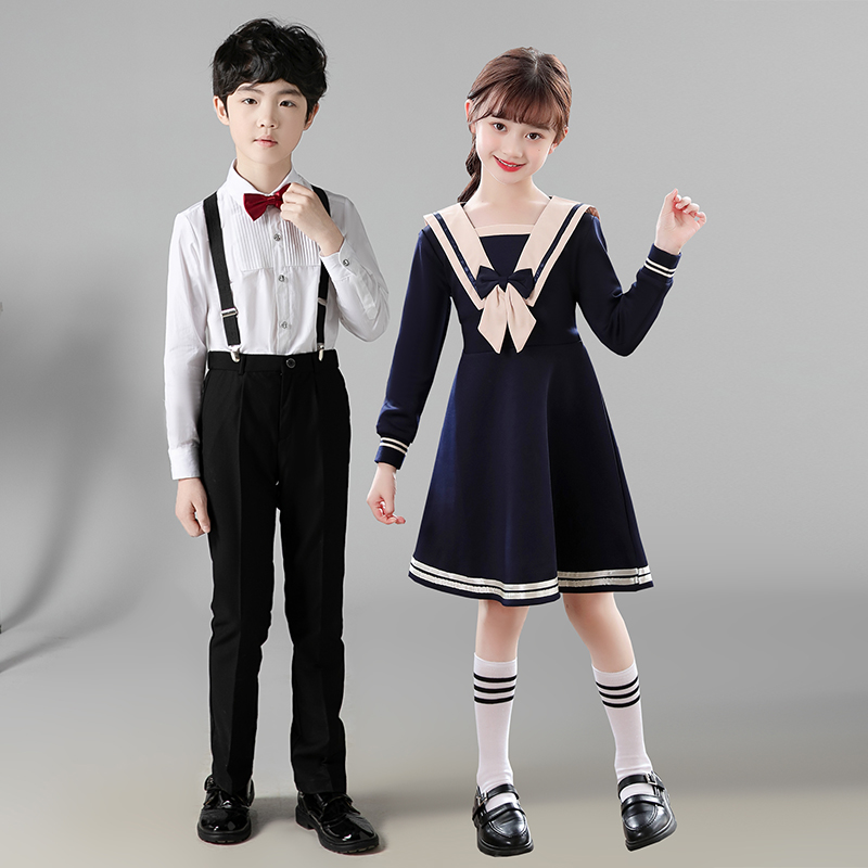 儿童合唱演出服中小学生大合唱团男女童诗歌朗诵比赛国庆表演服装