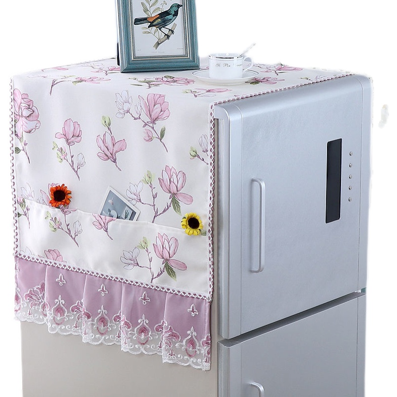 冰箱盖布洗衣机电视机罩冰箱巾盖巾防尘罩床头柜罩小桌布防尘盖巾