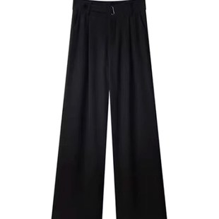 高腰胖mm梨型身材显瘦休闲窄板阔腿裤 西装 夏季 高级感垂感女大码 裤